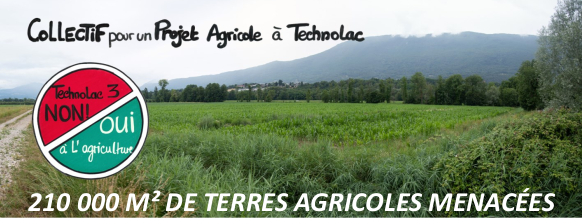 Photo des terres agricoles menacées par la Zac3 de Technolac par le collectif pour un projet agricole à Technolac